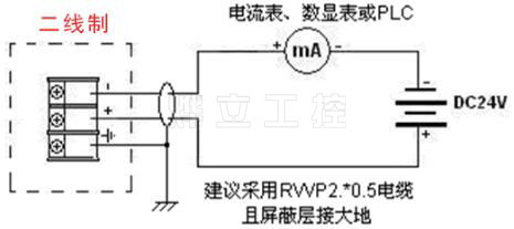 二線制超聲波液位計接線
